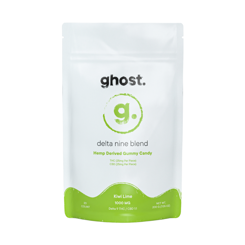 Ghost ® | Gummies Delta Nine | Delta 9 THC 25mg/pza + CBD 25mg/pza | 1000mg 20pzas