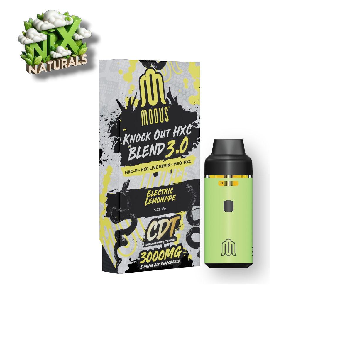 Modus ® | Vape Desechable | HxCP + Live Resin | 3G | 3mL | Pluma Wax