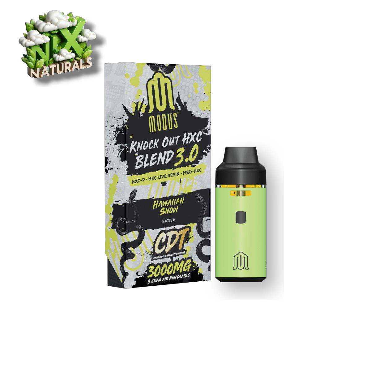 Modus ® | Vape Desechable | HxCP + Live Resin | 3G | 3mL | Pluma Wax