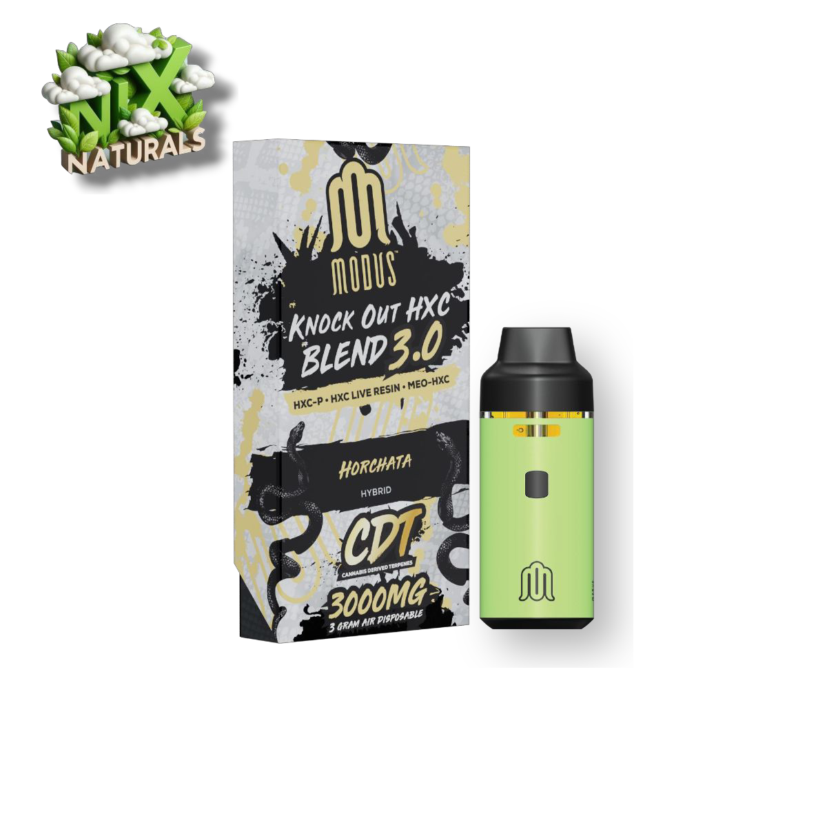 Modus ® | Vape Desechable | HxCP + Live Resin | 3G | 3mL | Pluma Wax