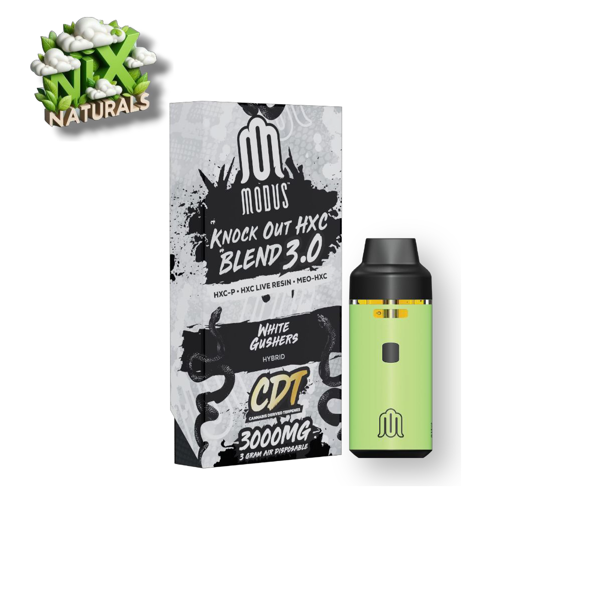 Modus ® | Vape Desechable | HxCP + Live Resin | 3G | 3mL | Pluma Wax