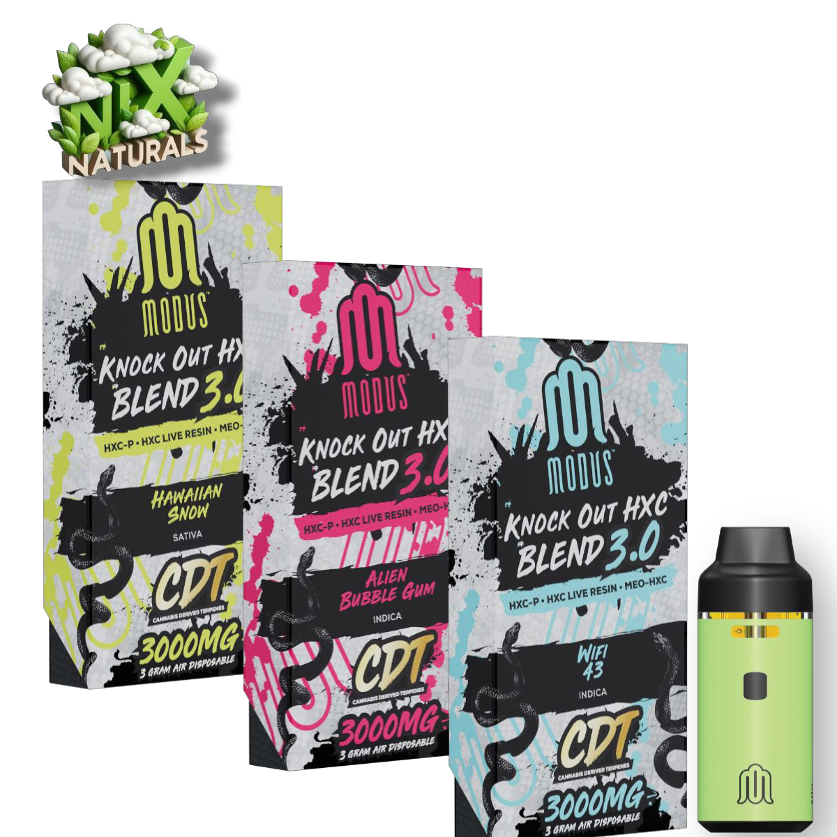 Modus ® | Vape Desechable | HxCP + Live Resin | 3G | 3mL | Pluma Wax