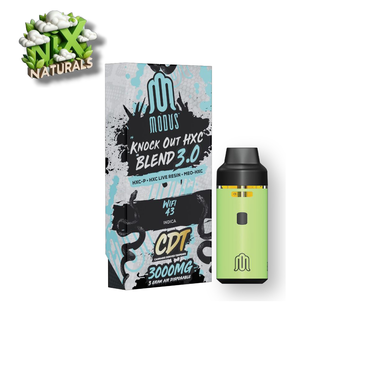 Modus ® | Vape Desechable | HxCP + Live Resin | 3G | 3mL | Pluma Wax