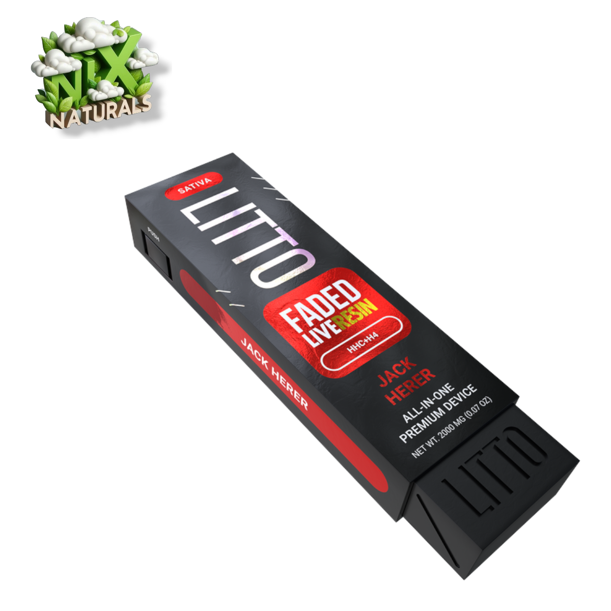 LiTTo ® | Vape Desechable | HHC + H4 + Live Resin | 2G | 2mL | Pluma Wax