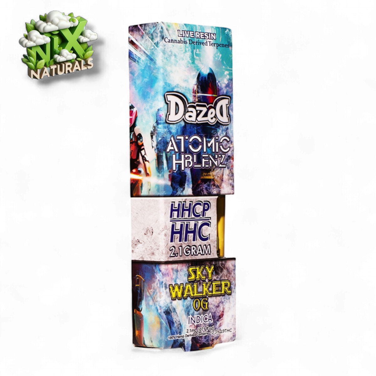 Dazed ® | Cartucho Wax Desechable | HHC + HHCP + Live Resin | 2G | 2mL